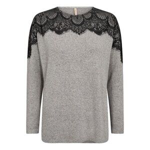 NWT SOYA CONCEPT Biara 106 Grey Melange Soft Sweater